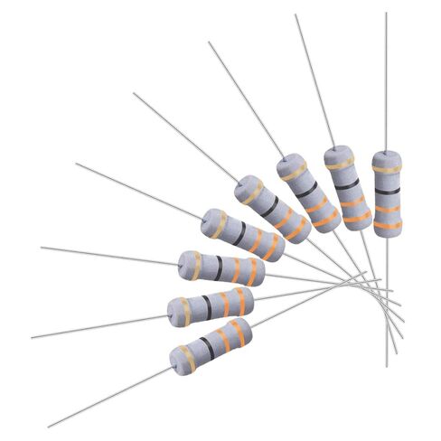 uxcell 50 قطعة مقاومة 5.6 كيلو أوم، 1 وات 5% مقاومات غشاء أكسيد معدني، رصاص محوري، مقاوم للهب للمشروعات والتجارب الإلكترونية التي تصنعها بنفسك in Kuwait