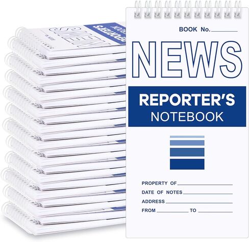 24 Pcs Reporters Notebook Top Bound Spiral Pocket Notepad 4 x 8 Inches Reporters Pad Reporter Supplies for Journalist Taking Notes Detective Worker Employee Working Studying Gift, 50 Sheets, 100 Pages in Saudi Arabia
