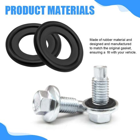 25pcs Oil Drain Plug Gasket Replace OEM#12616850, Sealability M12 Oil Drain Plug Washer Reduced Oil Leakage, Securely Oil Plug Gasket Replacement for Buick Cadillac GMC Chevy in Saudi Arabia