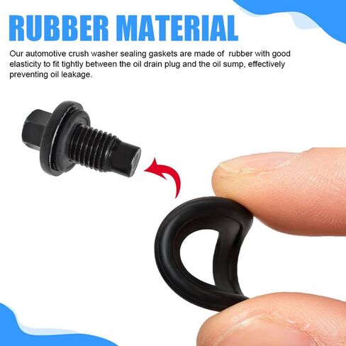 25pcs Oil Drain Plug Gasket Replace OEM#12616850, Sealability M12 Oil Drain Plug Washer Reduced Oil Leakage, Securely Oil Plug Gasket Replacement for Buick Cadillac GMC Chevy in Saudi Arabia