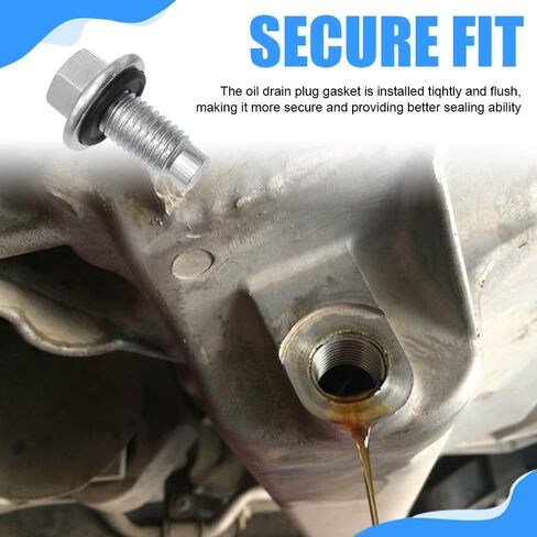 25pcs Oil Drain Plug Gasket Replace OEM#12616850, Sealability M12 Oil Drain Plug Washer Reduced Oil Leakage, Securely Oil Plug Gasket Replacement for Buick Cadillac GMC Chevy in Saudi Arabia