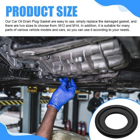 25pcs Oil Drain Plug Gasket Replace OEM#12616850, Sealability M12 Oil Drain Plug Washer Reduced Oil Leakage, Securely Oil Plug Gasket Replacement for Buick Cadillac GMC Chevy in Saudi Arabia