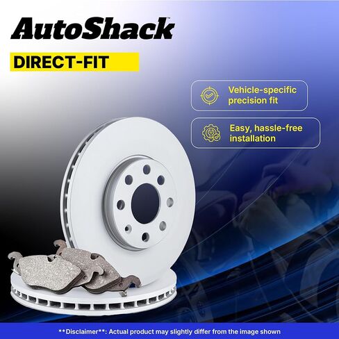 AutoShack 12.59 بوصة (319.8 مم) دوارات الفرامل الأمامية المطلية + استبدال وسادات الفرامل السيراميكية لـ 2009-2014 Nissan Maxima 2016-2020 Nissan Maxima 6-PC طقم فرامل ArmorStop in Kuwait