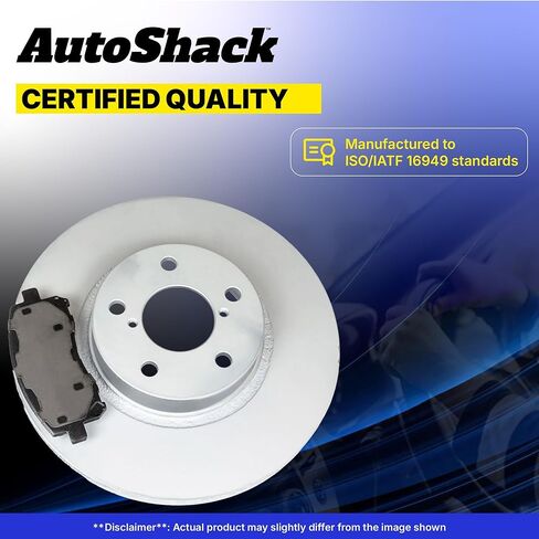 AutoShack 12.59 بوصة (319.8 مم) دوارات الفرامل الأمامية المطلية + استبدال وسادات الفرامل السيراميكية لـ 2009-2014 Nissan Maxima 2016-2020 Nissan Maxima 6-PC طقم فرامل ArmorStop in Kuwait