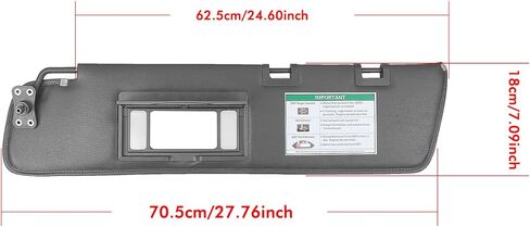 Car Left Right Sun Visor Sunshade Shade for Freightliner Cascadia 2007-2017 Gray in Kuwait