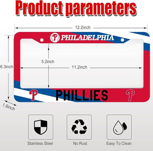 1PCS for Dodgers High-End Sports Team Fans License Plate Frames (DQ) in Saudi Arabia