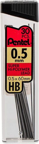 Pentel Super Hi-Polymer Refills, 0.7 mm Medium, HB, 180 Pieces of Lead (C27BPHB6) in Saudi Arabia
