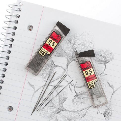 Pentel Super Hi-Polymer Refills, 0.7 mm Medium, HB, 180 Pieces of Lead (C27BPHB6) in Saudi Arabia