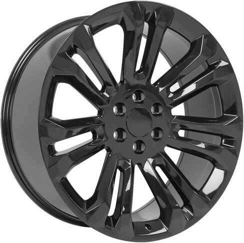 OE Wheels CV43B 24 Inch Rim Fits Silverado 1500 Style 6x139.7 24x10 Gloss Black - Hollander 5666 (1) in Saudi Arabia