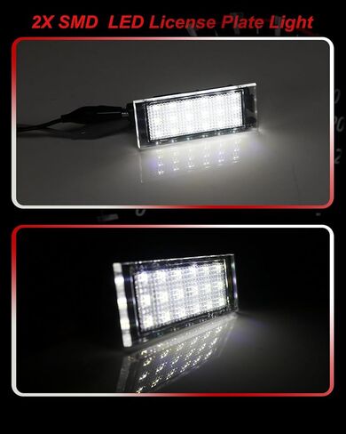 2 قطعة أبيض 18-SMD 6000K LED أضواء العلامات أضواء لوحة الترخيص الخلفية ل 2016-2019 W453 Smart Fortwo in Kuwait