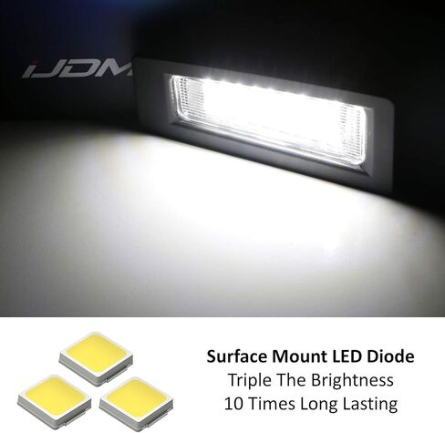 مجموعة إضاءة لوحة ترخيص LED كاملة 3 وات من iJDMTOY OEM-Fit متوافقة مع 2014-2018 Mazda3، 2016-up Mazda CX-3، مدعومة بـ 18-SMD Xenon White LED in Saudi Arabia
