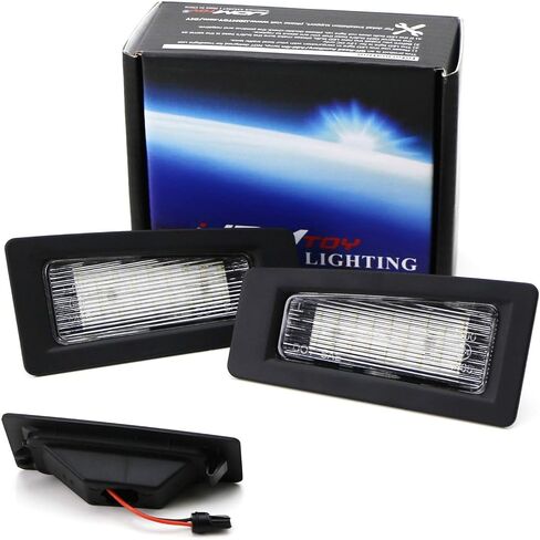 مجموعة إضاءة لوحة ترخيص LED كاملة 3 وات من iJDMTOY OEM-Fit متوافقة مع 2014-2018 Mazda3، 2016-up Mazda CX-3، مدعومة بـ 18-SMD Xenon White LED in Saudi Arabia