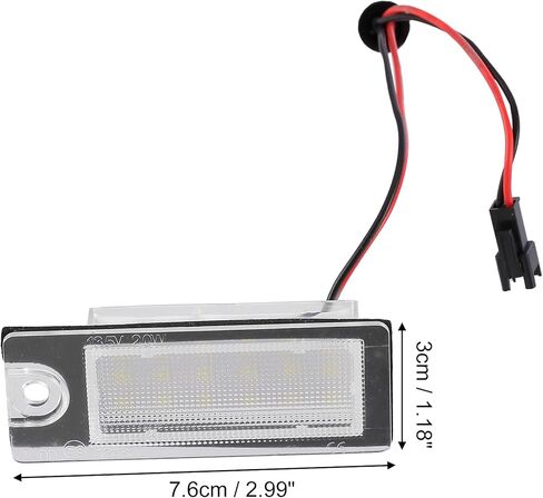 X AUTOHAUX 2pcs LED License Plate Light Car Number Lamp Replacement White Light for Volvo V70 2001-2007 CX70 2001-2006 S60 2001-2006 S80 1999-2006 in Saudi Arabia
