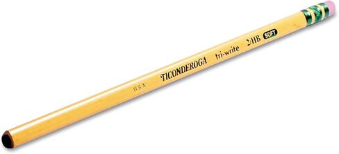 Ticonderoga 13856 Tri-Write Woodcase Pencil, HB #2, Yellow, Dozen in Kuwait
