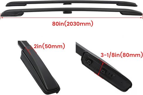 ECOTRIC Roof Rack Side Rails Compatible with 2018-2025 Honda Odyssey, Aluminum Luggage Cargo Rack Side Rails for Kayak Canoe Cargo Carrier 165 Lbs in Saudi Arabia