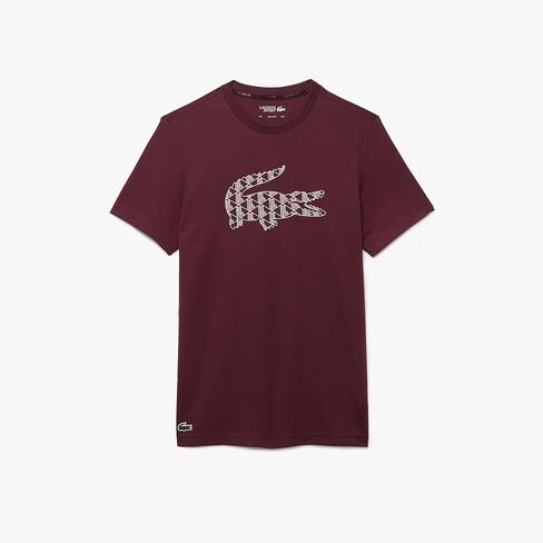Lacoste Men's Short Sleeve Regular Fit Colorblocked Tennis Tee Shirt in Saudi Arabia