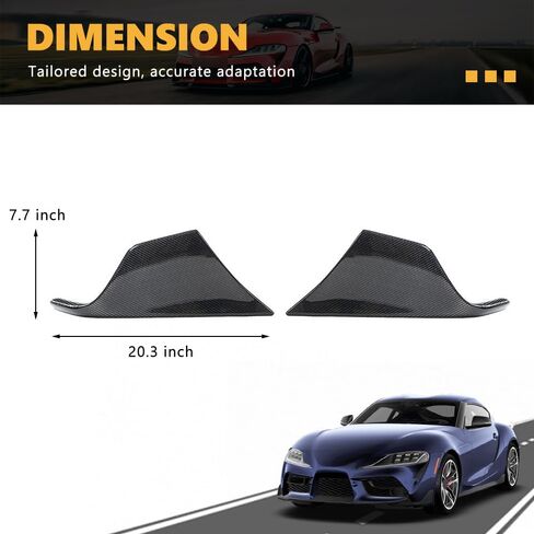 سبويلر SNA A90 من الجيل الثاني من ألياف الكربون الحقيقية متوافق مع 2019+ Supra A90 A91 كوبيه جناح سبويلر أسود لامع in Kuwait