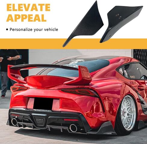 سبويلر SNA A90 من الجيل الثاني من ألياف الكربون الحقيقية متوافق مع 2019+ Supra A90 A91 كوبيه جناح سبويلر أسود لامع in Kuwait