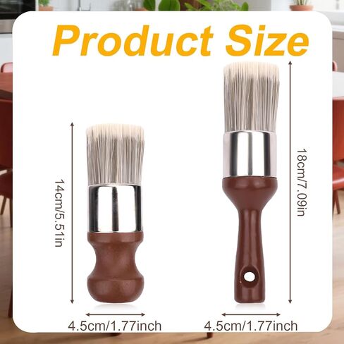 2PCS Salve Brush for Furniture, Leather Wood Furniture Repair Brush Set Soft Nylon Bristles Polish & Wax Applicator Durable Cleaning Tool for Car Seats Jackets Shoes Care in Saudi Arabia