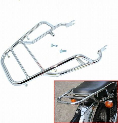 Motorcycle Rear Luggage Rack Fit for Kawasaki W400 W650 W800 All Years (Chrome) in Saudi Arabia