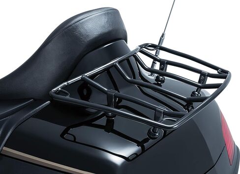 Kuryakyn 7149 Motorcycle Accessory: Multi-Rack Adjustable Trunk Luggage/Storage Rack with Corner Loops, Universal Fit for Tour Trunk Motorcycles, Gloss Black in Saudi Arabia