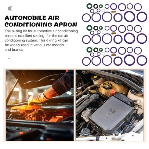 Garneck 5sets Car Air Conditioning Seal Kit Assorted Rubber for Automotive Use Leakage Prevention for Vehicle Repairs Convenient and Easy to Install in Saudi Arabia