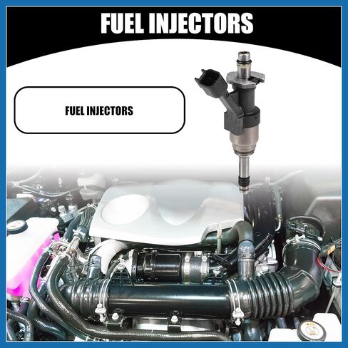 Fuel Injector - Car Inner 6 Holes Engnie Fuel Injectors - for Chevrolet Silverado 1500 2500 2014-2018 Metal Black - 1 Pc Item Replacement in Saudi Arabia