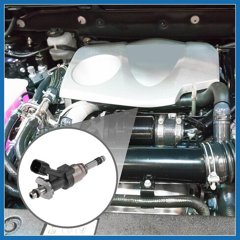 Fuel Injector - Car Inner 6 Holes Engnie Fuel Injectors - for Chevrolet Silverado 1500 2500 2014-2018 Metal Black - 1 Pc Item Replacement in Saudi Arabia