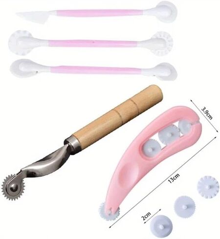 Texture Roller for Polymer Clay Decorating Modelling Carving Pottery Ceramic Clay Cutter Rolling Art Hobby Supplies in Saudi Arabia