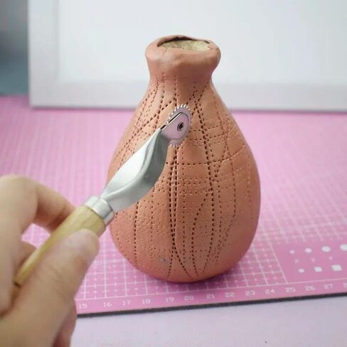 Texture Roller for Polymer Clay Decorating Modelling Carving Pottery Ceramic Clay Cutter Rolling Art Hobby Supplies in Saudi Arabia