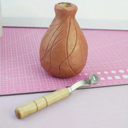 Texture Roller for Polymer Clay Decorating Modelling Carving Pottery Ceramic Clay Cutter Rolling Art Hobby Supplies in Saudi Arabia