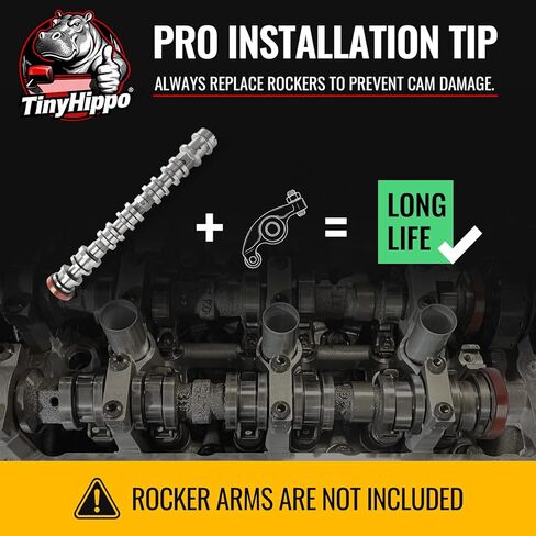 عمود الحدبات TinyHippo للسحب الأيمن (جانب الركاب) 3.6L Pentastar PUG VVL 2016-24 | يناسب جيب رانجلر JL، جلاديتور، جراند شيروكي، رام 1500 DT، باسيفيكا | يستبدل 68661147AA، 05047913AD in Kuwait