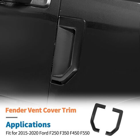 JeCar Carbon Fiber Fender Vent Trim for 2015-2020 Ford F250/F350/F450/F550 Exterior Accessories in Saudi Arabia