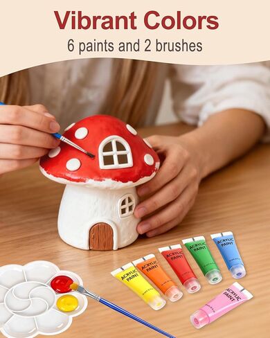 cycletour Pottery kit, 1 KG Air Dry Clay for Adults Includes 20 ML Glaze, 5 Clay Tools and Operation Guide. Adult Pottery Kit for Adults for Beginners DIY Handmade Gifts in Saudi Arabia
