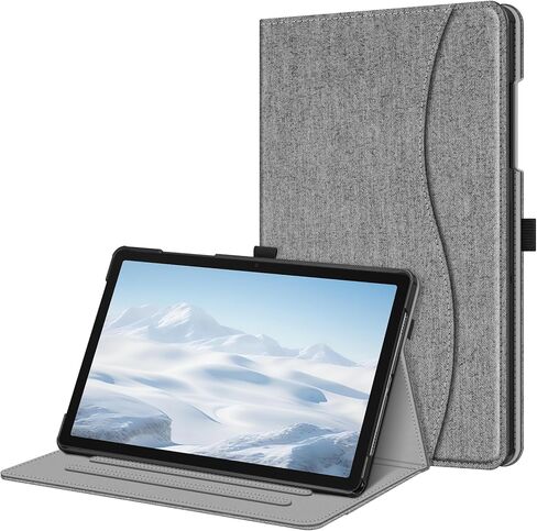 Fintie Multi-Angle Viewing Case for Samsung Galaxy Tab A11+/ A9+ 11 Inch | Front Card Pocket, Vegan Leather Exterior, Scratch-Free Microfiber, Auto Wake/Sleep, for Business Travel, Turquoise in Kuwait