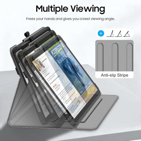 Fintie Multi-Angle Viewing Case for Samsung Galaxy Tab A11+/ A9+ 11 Inch | Front Card Pocket, Vegan Leather Exterior, Scratch-Free Microfiber, Auto Wake/Sleep, for Business Travel, Turquoise in Kuwait