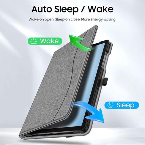 Fintie Multi-Angle Viewing Case for Samsung Galaxy Tab A11+/ A9+ 11 Inch | Front Card Pocket, Vegan Leather Exterior, Scratch-Free Microfiber, Auto Wake/Sleep, for Business Travel, Turquoise in Kuwait