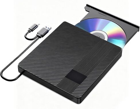External Blu-ray Drives DVD/CD/BD Burner For Laptop USB 3.0 Portable BD CD DVD Reader Writer Player 3D Optical Drive Disc Duplicators Compatible with Laptop Desktop PC Windows Mac Pro MacBook Linux in Kuwait