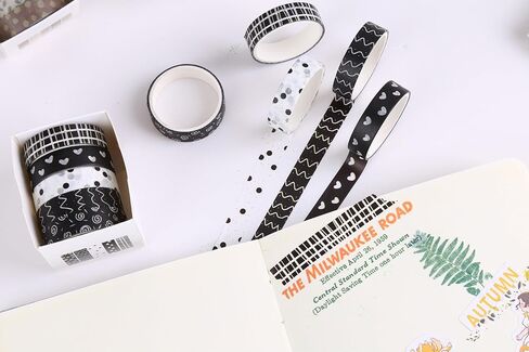YUBX Basic Washi Tape Set 30 Rolls Plants Patterns Decorative Skinny Slim Masking Tapes for Arts, DIY Crafts, Journals, Planners, Scrapbook, Wrapping (Rainbow Forests) in Saudi Arabia