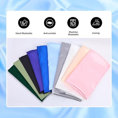 Satin Fabric by The Yard 60 Inch Wide Soft Silky Charmeuse Satin Fabric Soft Cloth Fabric Bridal Dress, Wedding Decorations, Crafts, Sewing, Draping, DIY Apparel Crafts (White, 1 Yard) in Saudi Arabia