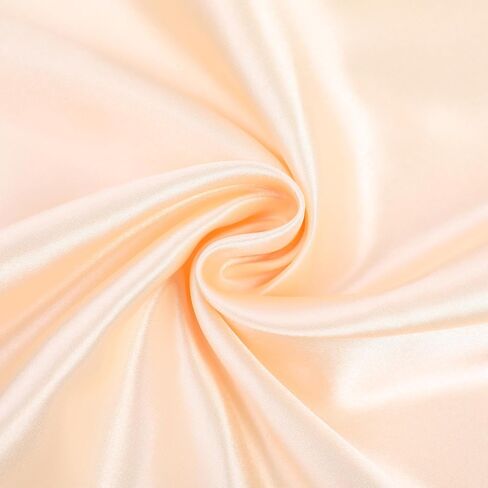 Satin Fabric by The Yard 60 Inch Wide Soft Silky Charmeuse Satin Fabric Soft Cloth Fabric Bridal Dress, Wedding Decorations, Crafts, Sewing, Draping, DIY Apparel Crafts (White, 1 Yard) in Saudi Arabia