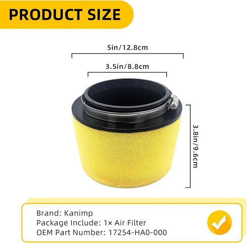 17254-HA0-000 Air Filter Compatible with Honda ATC250ES Big Red 250 1985-1987 in Kuwait