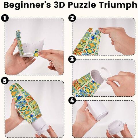 3D Puzzles Vase for Adults, LED 3D Puzzle Vase Sunflowers, Crafts for Adults DIY Unique Gifts for Home Decor Housewarming Christmas Mother's Day in Saudi Arabia