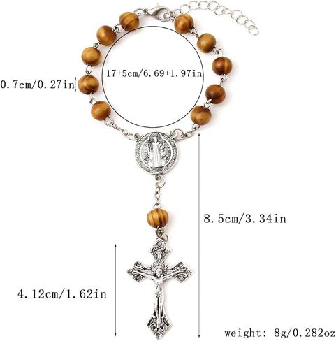 A Prayer Bead Bracelet Designed for Christian Believers, Car Steering Wheel Hanging Beads, car Crosses, car Rearview Mirror Suspension Accessories Decoration, Christian Gifts in Saudi Arabia