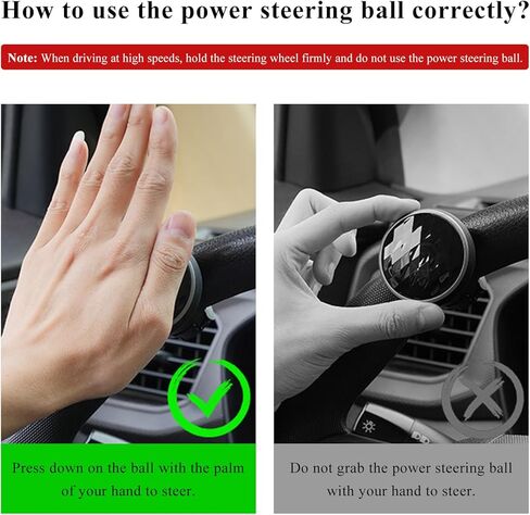 Steering Wheel Knob Spinner, Non-Slip Turning Assist Knob Driving Power Handle with Metal Ball Bearing, Smooth 360 Degree Rotation Steering Wheel Spinner for Car Truck Boat in Saudi Arabia