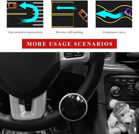 Steering Wheel Knob Spinner, Non-Slip Turning Assist Knob Driving Power Handle with Metal Ball Bearing, Smooth 360 Degree Rotation Steering Wheel Spinner for Car Truck Boat in Saudi Arabia