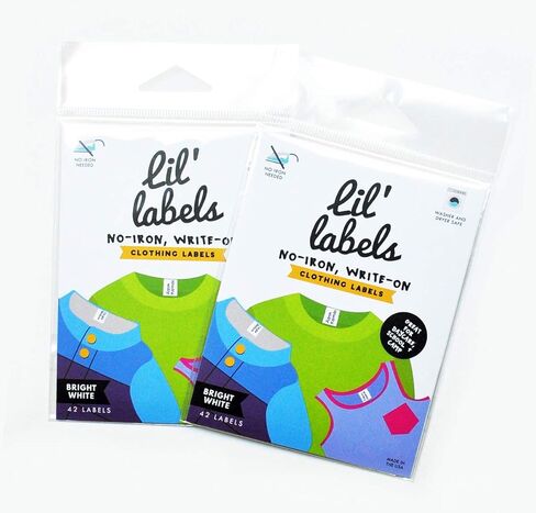 Clothing Labels, Name Labels, Washer and Dryer Safe, No-Iron, Labels for Daycare, Washable, Write-On, Made in The USA, Highlighter" Design, Set of 1 in Kuwait