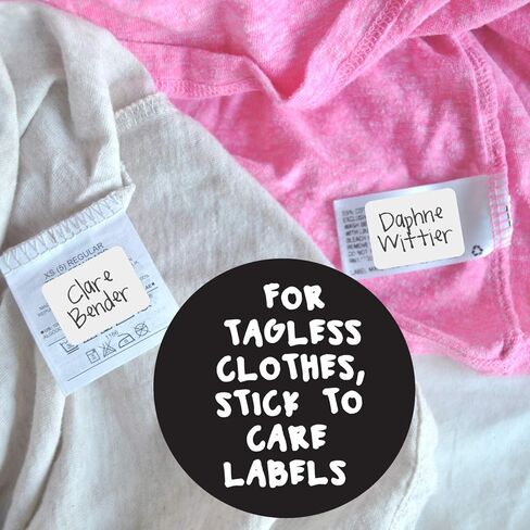 Clothing Labels, Name Labels, Washer and Dryer Safe, No-Iron, Labels for Daycare, Washable, Write-On, Made in The USA, Highlighter" Design, Set of 1 in Kuwait