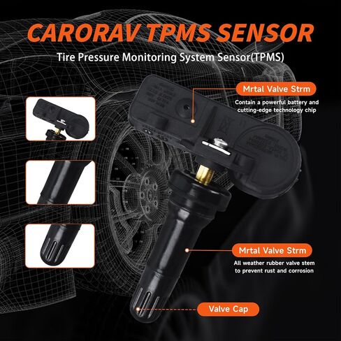 مجموعة من 1 مستشعر مراقبة ضغط الإطارات TPMS 315 ميجاهرتز متوافق مع Lion Outback B9 Chipeng OEM - يستبدل # 28103AG00A in Kuwait