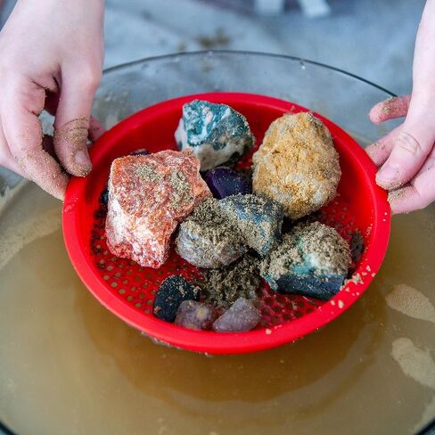 Declan's Mining Bucket, 1 Gallon Raw Stone Collection with 16 Crystal Types, 4+ lbs, Includes Identification Chart in Saudi Arabia